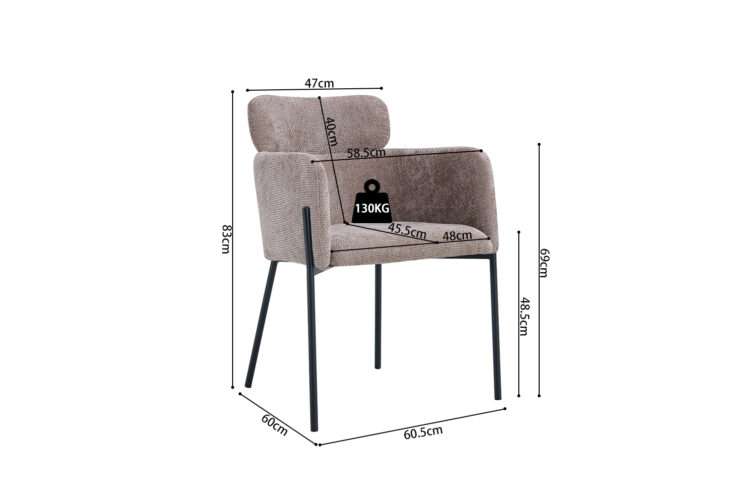Chaise en tissu "Naomi" - Image 10
