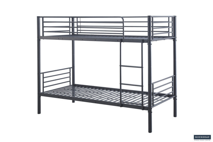 Lit superposé 'Sammy' 90x200 divisible métal gris foncé - Image 3