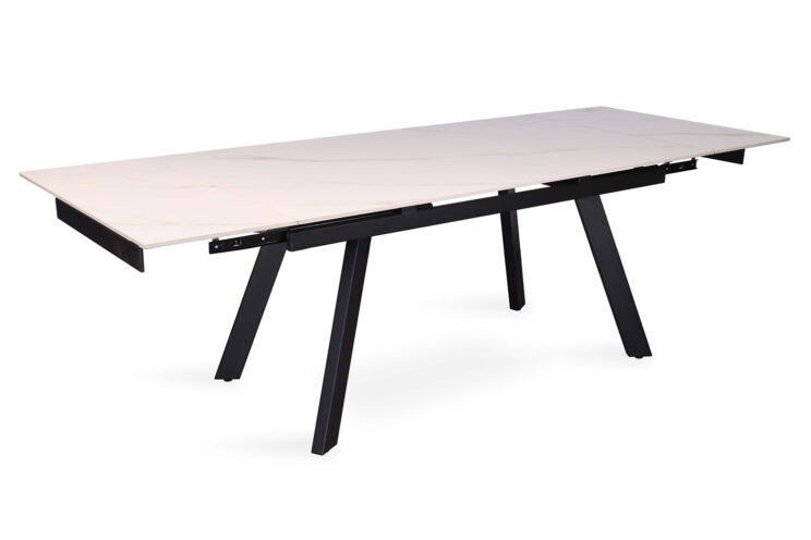 Table extensible 'Hera' 160-240 cm Rectangulaire Blanc Pierre - Image 8