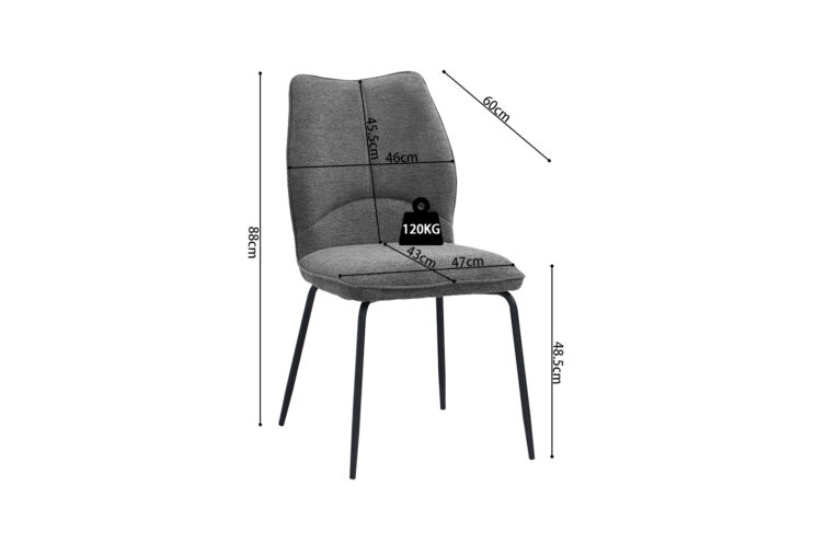 Chaise en tissu "Lara" - Image 12