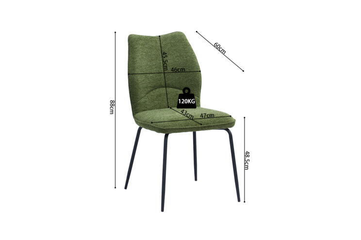 Chaise en tissu "Lara" - Image 12