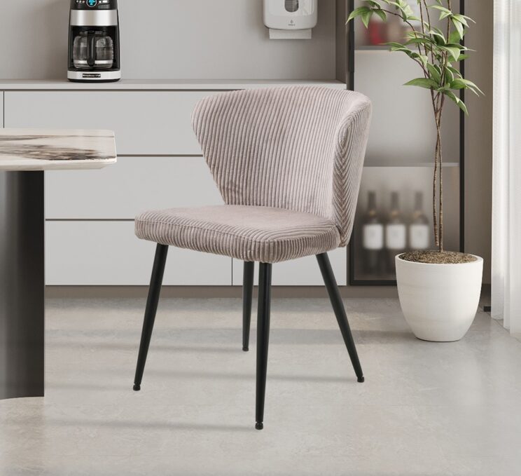 Chaise en velours côtelé "Tornado"