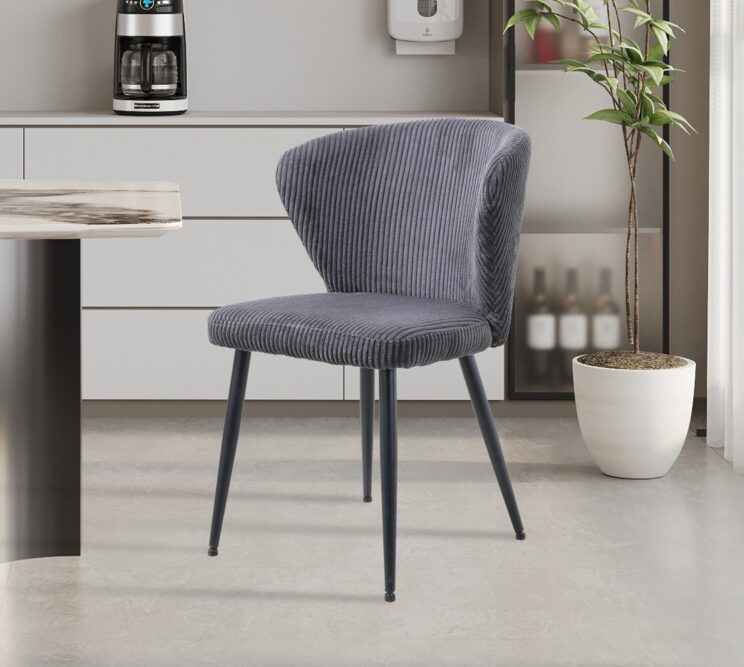 Chaise en velours côtelé "Tornado"