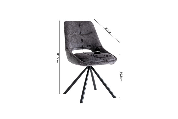 Chaise en tissu "Dante" - Image 9