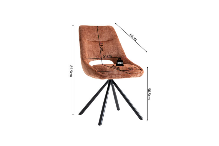 Chaise en tissu "Dante" - Image 9