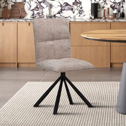 Chaise pivotante en tissu "Jack"