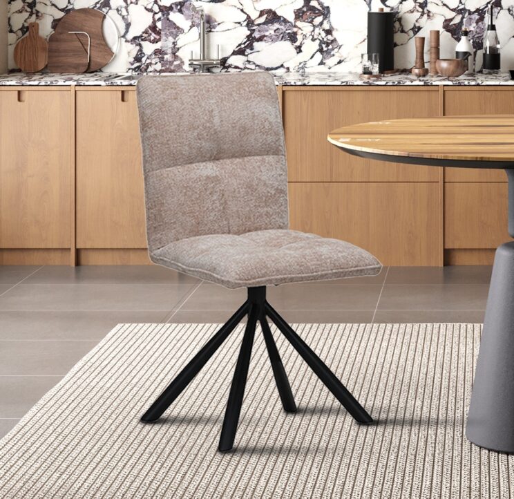 Chaise pivotante en tissu "Jack"