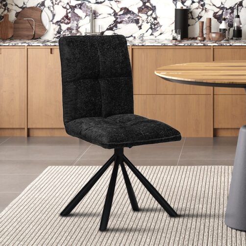 Chaise pivotante en tissu "Jack"