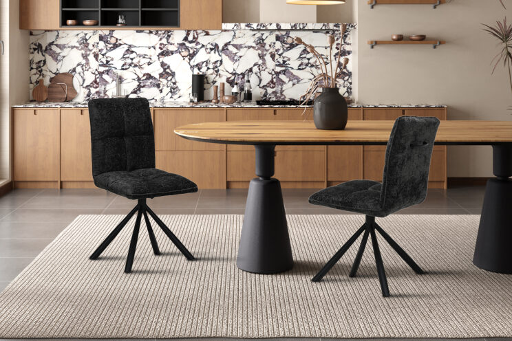 Chaise pivotante en tissu "Jack" - Image 2