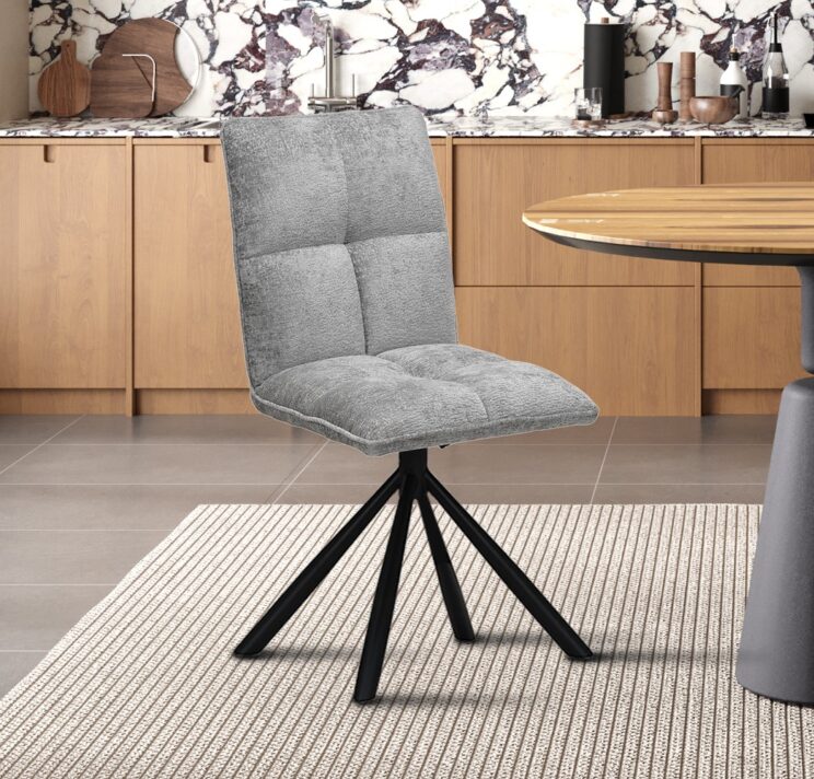 Chaise pivotante en tissu "Jack"