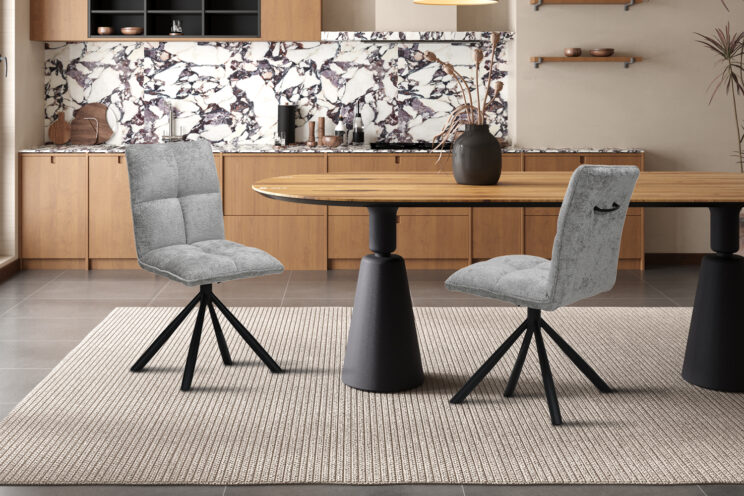 Chaise pivotante en tissu "Jack" - Image 2