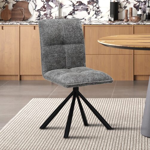 Chaise pivotante en tissu "Jack"