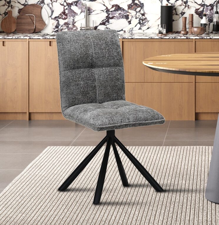 Chaise pivotante en tissu "Jack"