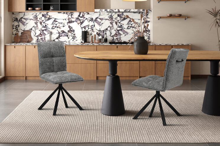 Chaise pivotante en tissu "Jack" - Image 2