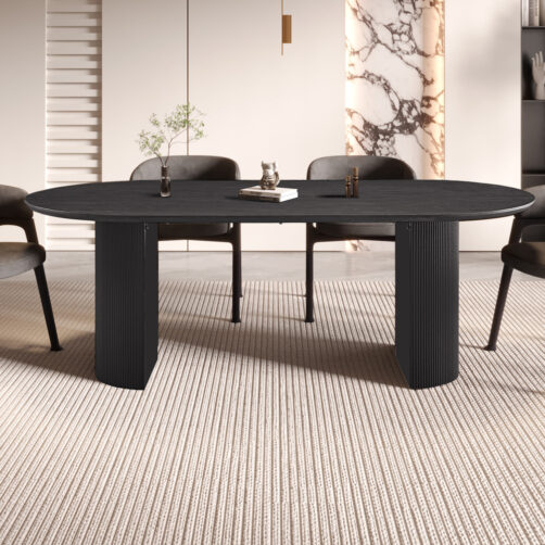 Table 'Lagos' 220 cm ovale Décor brun foncé