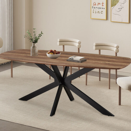 Table 'Aziz' 200 cm ovale en décor manguier