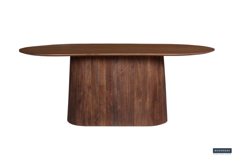 Table 'Miguel' 200 cm Ovale en bois de mangue brun clair (2c) - Image 2
