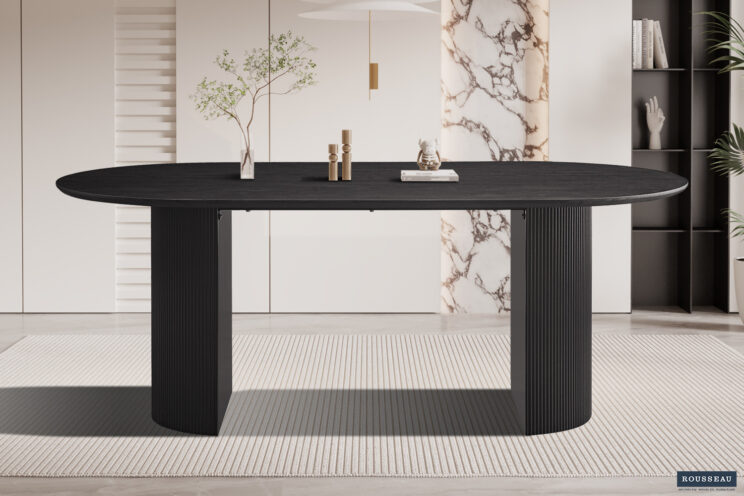 Table 'Lagos' 200 cm Ovale Décor Brun Foncé - Image 2
