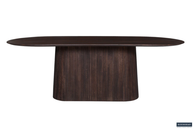 Table 'Miguel' 230 cm Ovale en bois de manguier brun foncé - Image 2