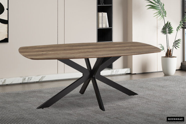 Table 'Aziz' 200 cm ovale en décor manguier - Image 2