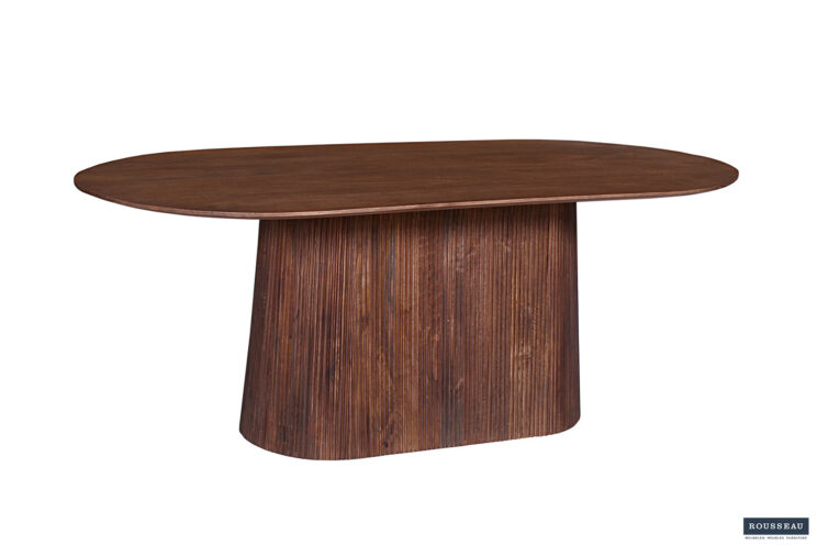 Table 'Miguel' 200 cm Ovale en bois de mangue brun clair (2c) - Image 3