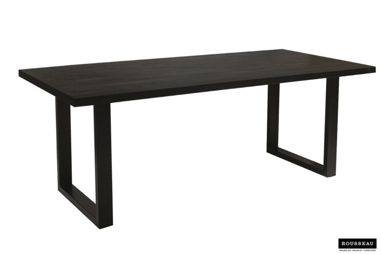 Table 'Nicola' 180 cm Rectangulaire en bois de manguier noir - Image 3