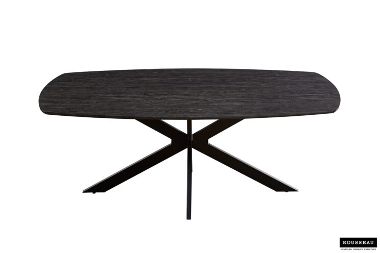 Table 'Aziz' 200 cm ovale en décor bois de chêne foncé - Image 3
