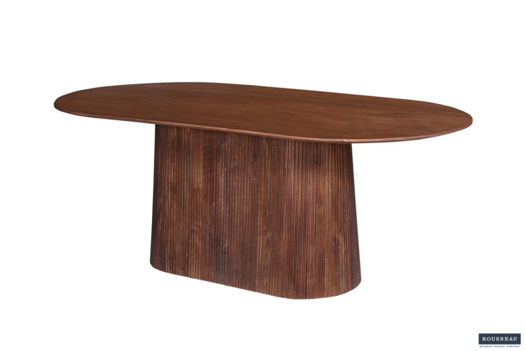 Table 'Miguel' 200 cm Ovale en bois de mangue brun clair (2c) - Image 4