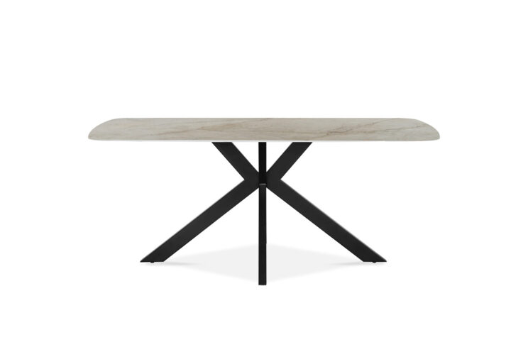 Table 'Apollo' 180 cm ovale en pierre brillante beige shakespearienne danoise - Image 4