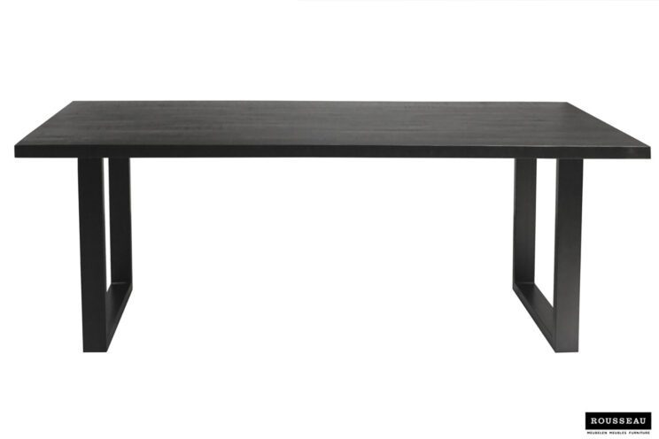Table 'Nicola' 180 cm Rectangulaire en bois de manguier noir - Image 4