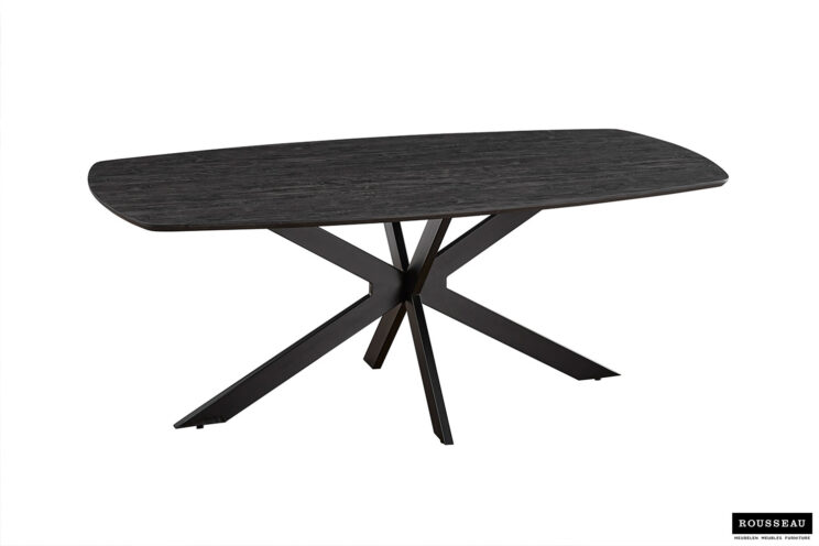 Table 'Aziz' 200 cm ovale en décor bois de chêne foncé - Image 4