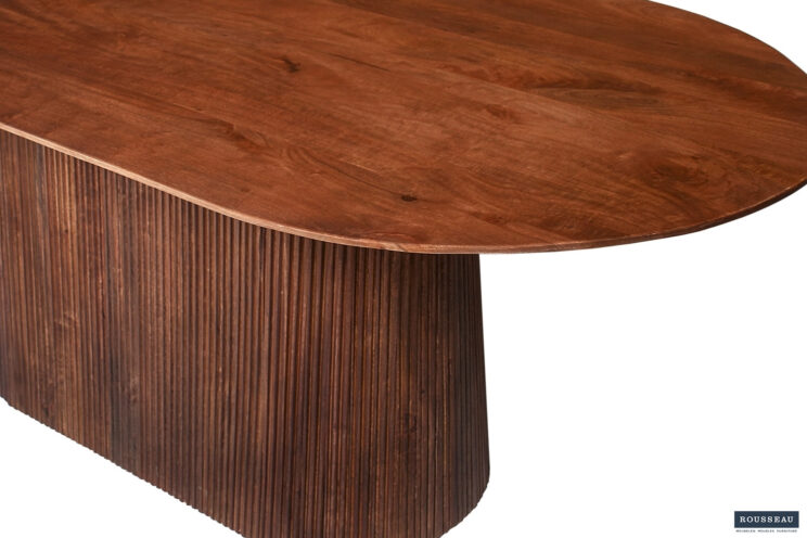 Table 'Miguel' 200 cm Ovale en bois de mangue brun clair (2c) - Image 5