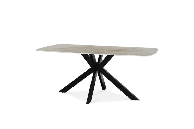 Table 'Apollo' 180 cm ovale en pierre brillante beige shakespearienne danoise - Image 5