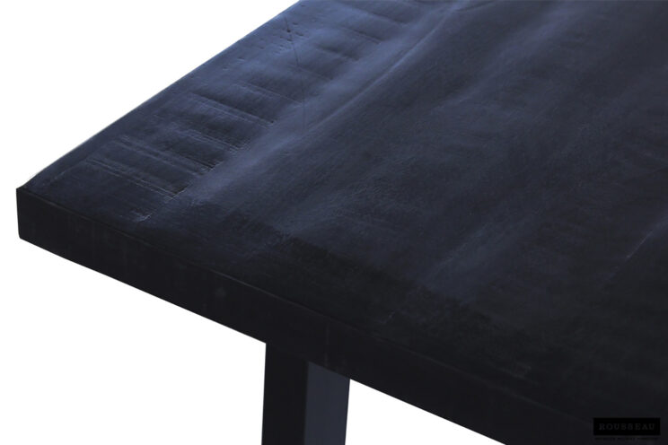 Table 'Nicola' 180 cm Rectangulaire en bois de manguier noir - Image 5