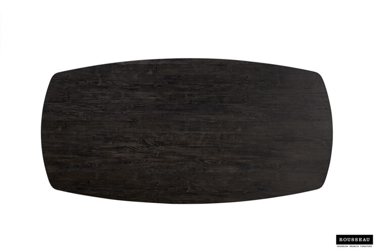 Table 'Aziz' 200 cm ovale en décor bois de chêne foncé - Image 5