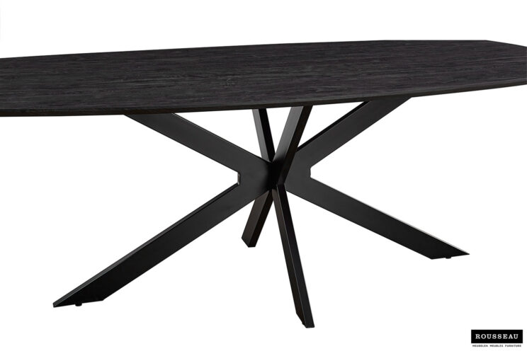 Table 'Aziz' 200 cm ovale en décor bois de chêne foncé - Image 6