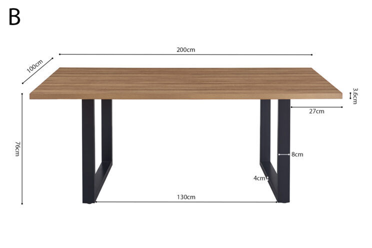 Table 'Alexander' 200 cm Décor Chêne Ancien - Image 7
