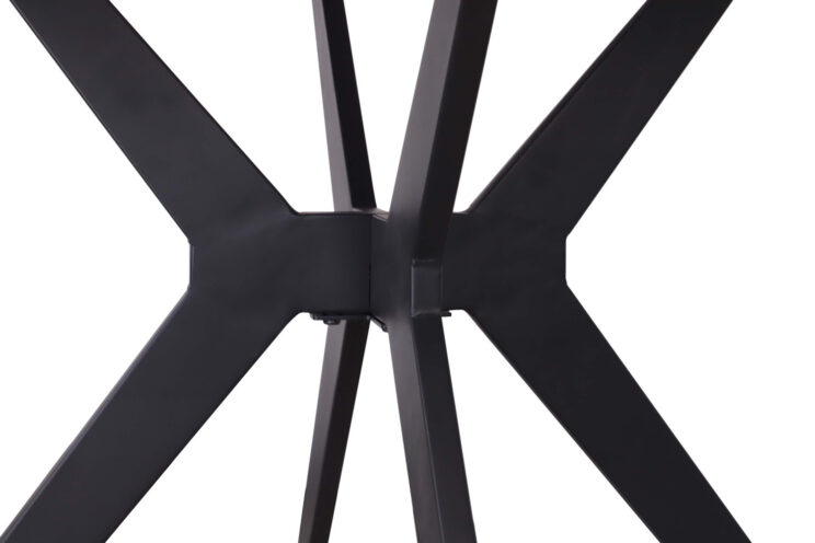 Table 'Apollo' 110 cm Ronde en Pierre Brillante Blanc marbré - Image 8