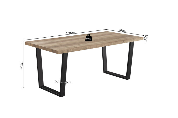 Table 'Armin' 180 cm Décor Manguier - Image 7