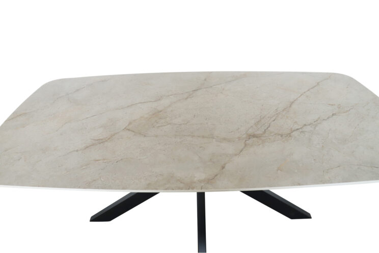 Table 'Apollo' 180 cm ovale en pierre brillante beige shakespearienne danoise - Image 8