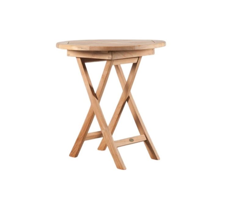 Table ronde pliable en teck 70 cm