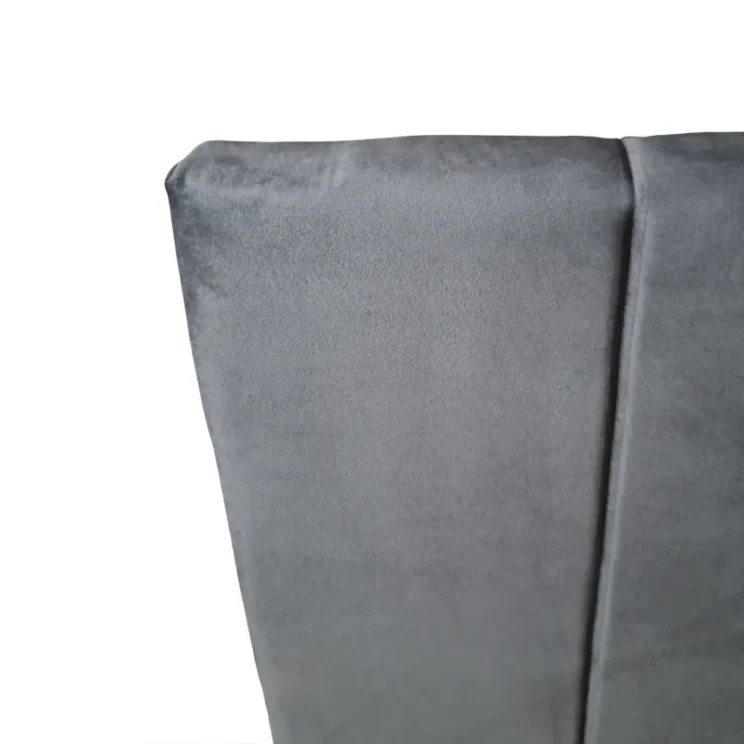 Lit coffre en velours anthracite "Dubai" 90*200 - Image 4