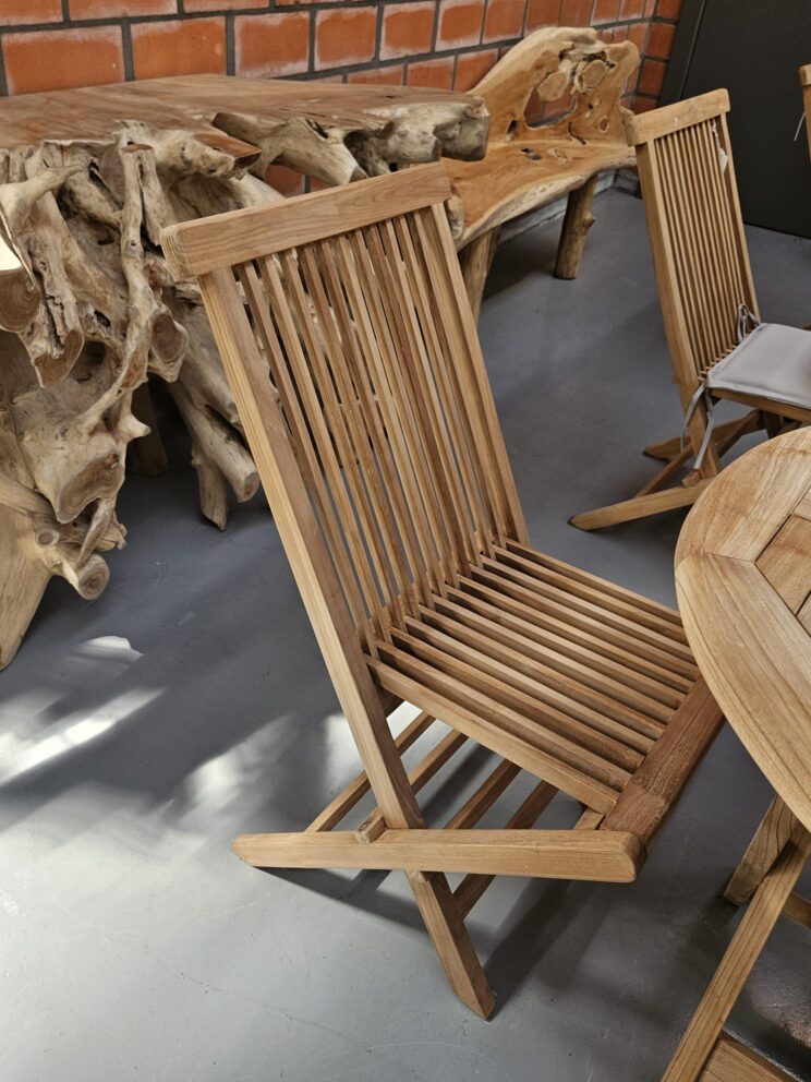 Chaise pliable en teck - Image 2