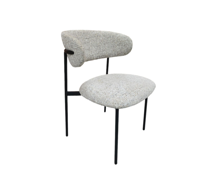 Chaise en tissu gris "Murcia"