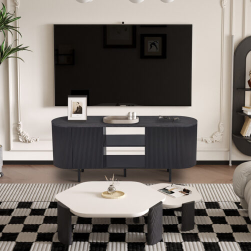 Meuble TV 'Lagos' 140 cm Décor Marron Foncé