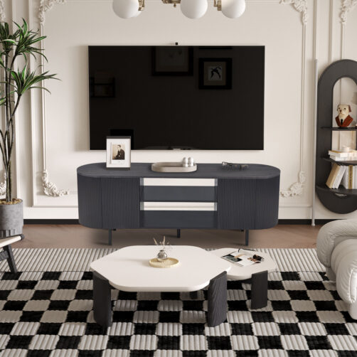 Meuble TV 'Lagos' 160 cm Décor Marron Foncé