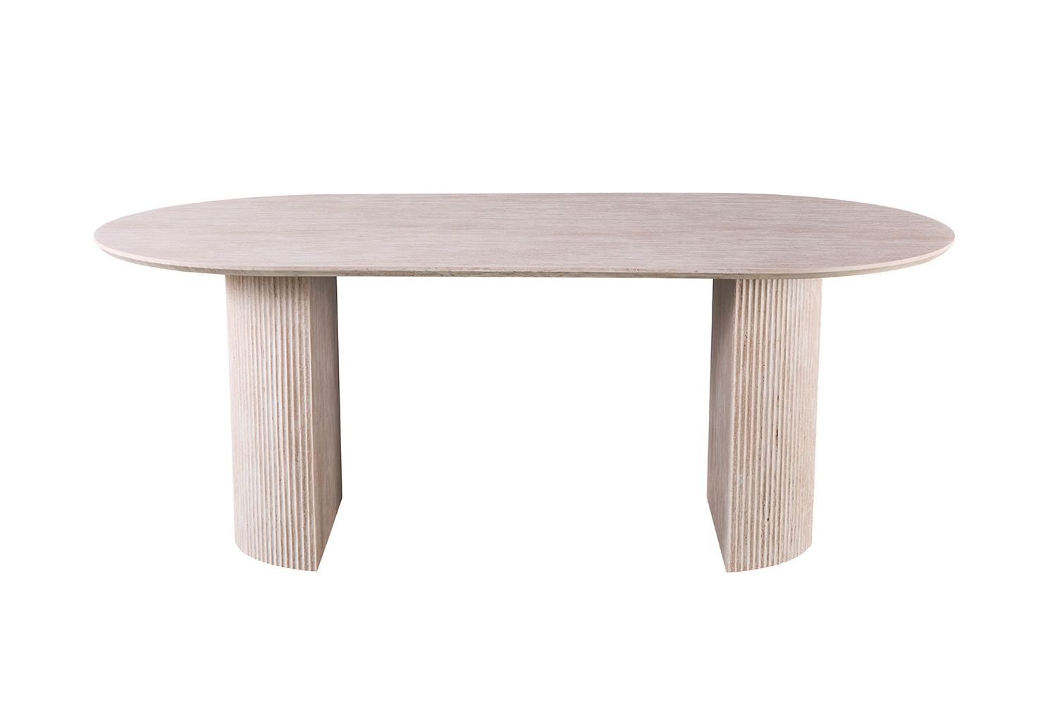Table 'Lagos' 200 cm Ovale Décor Travertin Beige - Image 3