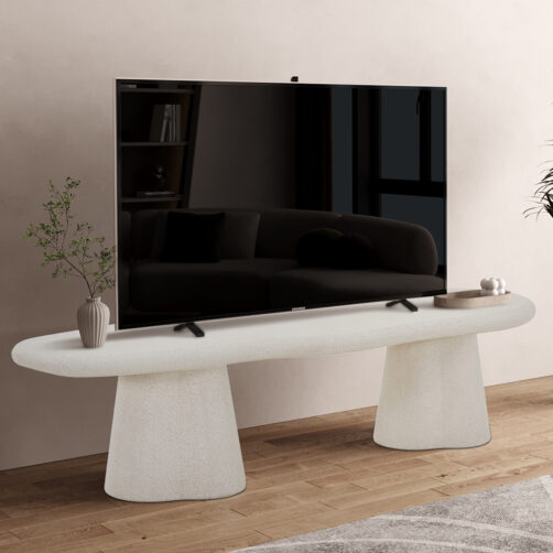 Meuble TV 'Faro' ciment organique