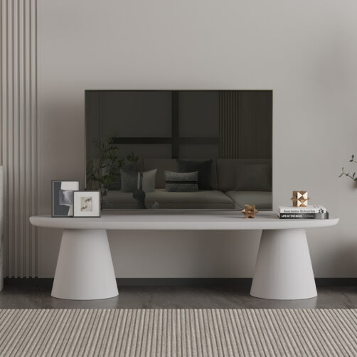 Meuble TV 'Tavira' ciment écru