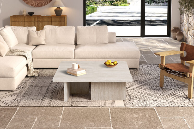 Table basse 'Arallo' décor travertin beige - Image 2